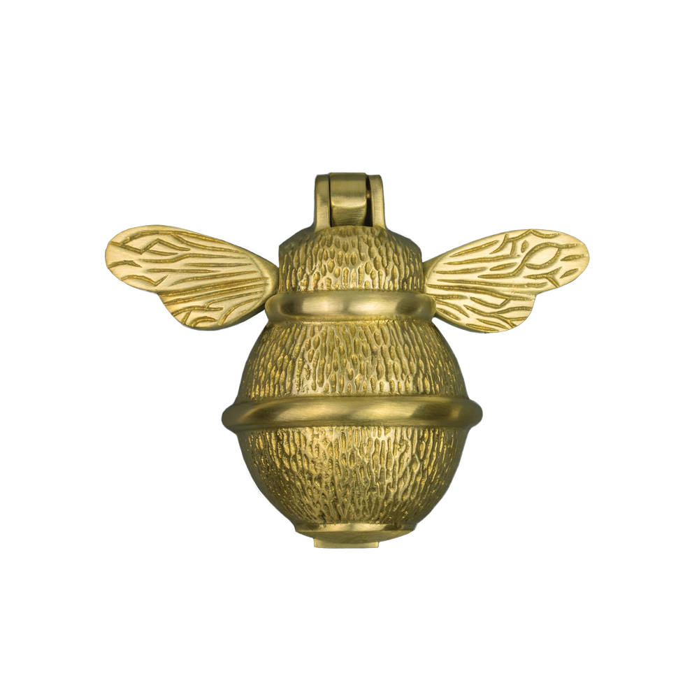 Brass Bumble Bee Door Knocker - Satin Brass